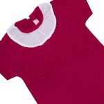 Macacão curto c/ golinha em tricot viscose Vermelho - Mini & Co.