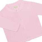 Casaquinho em tricot viscose Rosa - Mini & Co.