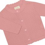 Casaquinho em tricot viscose Rosa Antigo - Mini & Co.