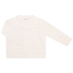 Casaquinho em tricot viscose Off White - Mini & Co.