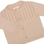 Casaquinho em tricot viscose Caqui - Mini & Co.
