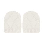Kit Touca e Luva em tricot viscose Off White - Mini & Co.