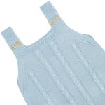 Jardineira em tricot Trançado Azul - Mini & Co.