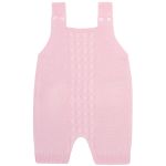 Jardineira em tricot Trançado Rosa - Mini & Co.