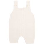 Jardineira em tricot Trançado Off White - Mini & Co.