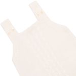 Jardineira em tricot Trançado Off White - Mini & Co.