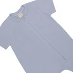 Macacão curto c/ zíper em algodão egípcio Azul Niagara - Mini & Co.