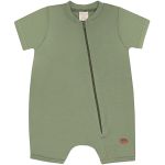 Macacão curto c/ zíper em algodão egípcio Verde Escuro - Mini & Co.