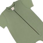 Macacão curto c/ zíper em algodão egípcio Verde Escuro - Mini & Co.