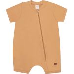 Macacão curto c/ zíper em algodão egípcio Caramelo - Mini & Co.