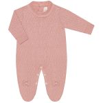 Macacão longo em tricot viscose Rosa Antigo - Mini & Co.