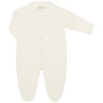 Macacão longo em tricot viscose Off White - Mini & Co.