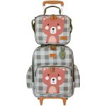 Mochila com rodinhas + Lancheira Térmica Kids Bear - Masterbag Kids