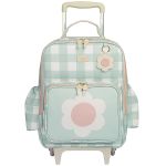 Mochila com rodinhas + Lancheira Térmica Kids Margaridas Menta - Masterbag Kids