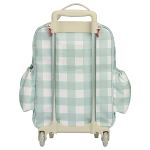 Mochila com rodinhas + Lancheira Térmica Kids Margaridas Menta - Masterbag Kids