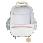 Mochila com rodinhas + Lancheira Térmica Kids Margaridas Menta - Masterbag Kids