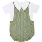 Jardineira c/ Body curto em tricot Rael Verde - Mundo Faz de Conta