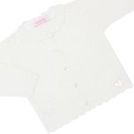 Cardigan em tricot Amelie Branco - Mundo Faz de Conta