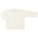 Cardigan em tricot Amelie Marfim - Mundo Faz de Conta