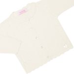 Cardigan em tricot Amelie Marfim - Mundo Faz de Conta
