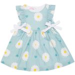 Vestido c/ Tapa Fralda em tricoline Daisy Azul - Mundo Faz de Conta
