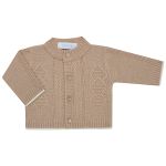 Jardineira c/ Cardigan em tricot Vicenzo Bege - Mundo Faz de Conta