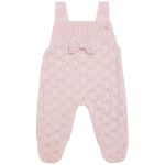 Jardineira c/ Body longo em tricot Eloá Rosa - Mundo Faz de Conta