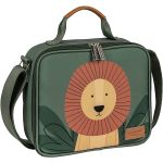 Mochila + Lancheira Térmica + Kit 2 Necessaires + Saquinho Organizador Kids Leão Safari - Masterbag Kids
