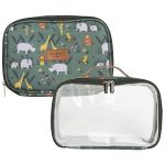 Mochila + Lancheira Térmica + Kit 2 Necessaires + Saquinho Organizador Kids Leão Safari - Masterbag Kids