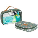 Mochila + Lancheira Térmica + Kit 2 Necessaires + Saquinho Organizador Kids Leão Safari - Masterbag Kids