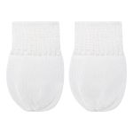 Kit Gorro e Luva em tricot Clássico Branco - Mundo Faz de Conta