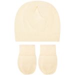 Kit Gorro e Luva em tricot Clássico Amarelo - Mundo Faz de Conta