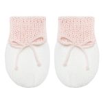 Kit Gorro, Luva e Sapatinho em tricot Branco e Rosa - Mundo Faz de Conta