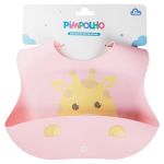Babador com Pega-Migalhas em Silicone Girafa (6m+) - Pimpolho