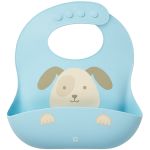 Babador com Pega-Migalhas em Silicone Cachorro (6m+) - Pimpolho