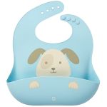 Babador com Pega-Migalhas em Silicone Cachorro (6m+) - Pimpolho