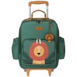 Mochila com rodinhas + Estojo Kids Leão Safari - Masterbag Kids