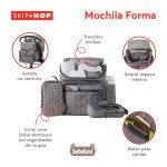 Mochila Maternidade Forma Cinza - Skip Hop