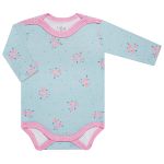 Body longo c/ Calça (mijão) em suedine Florzinhas - Tilly Baby