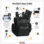 Mochila Maternidade Urban Teddy Preto - Masterbag