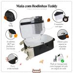 Mala Maternidade com rodinhas Teddy Preto - Masterbag