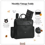 Mochila Maternidade Vintage Teddy Preto - Masterbag