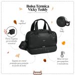 Bolsa Térmica Vicky Teddy Preto - Masterbag