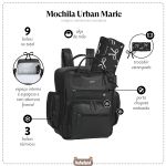 Mochila Maternidade Urban Marie Preto - Masterbag