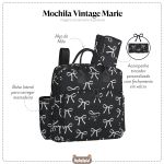 Mochila Maternidade Vintage Marie Preto - Masterbag