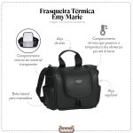 Frasqueira Térmica para bebê Emy Marie Preto - Masterbag