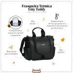 Frasqueira Térmica para bebê Emy Teddy Preto - Masterbag