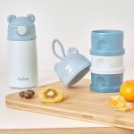 Potes Empilháveis para Leite em Pó e Snack Urso Azul - Buba