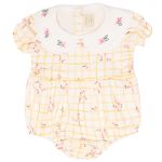 Body Romper c/ golinha em algodão egípcio Passarinhos Xadrez - Mini & Co.