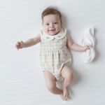 Body Romper c/ golinha em algodão egípcio Lavandas - Mini & Co.